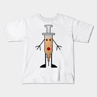 Syringe suprised doodle Kids T-Shirt